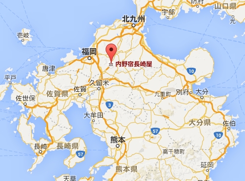 雨の筑前内野宿は長崎街道の宿場町