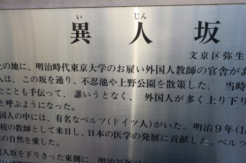 異人坂(文京区弥生2丁目)に異人が散歩しているのか検証してみた